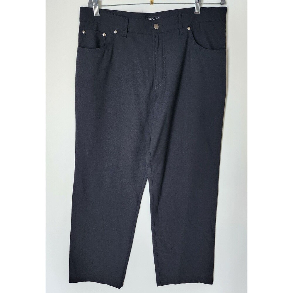 St. Croix Collections Men’s Wool Blend Pants Black Size 38 Made in Italy